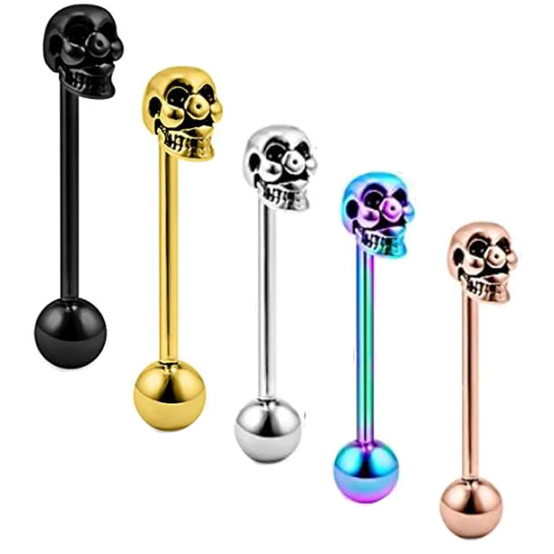 

Мужское кольцо для языка, из нержавеющей стали 316L, 14 г