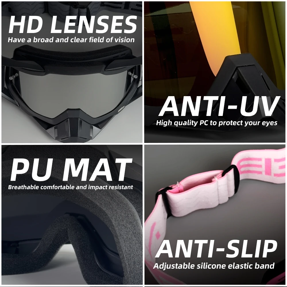 Защитные очки унисекс для защиты от солнца и ветра мотокросса. Подходят катания