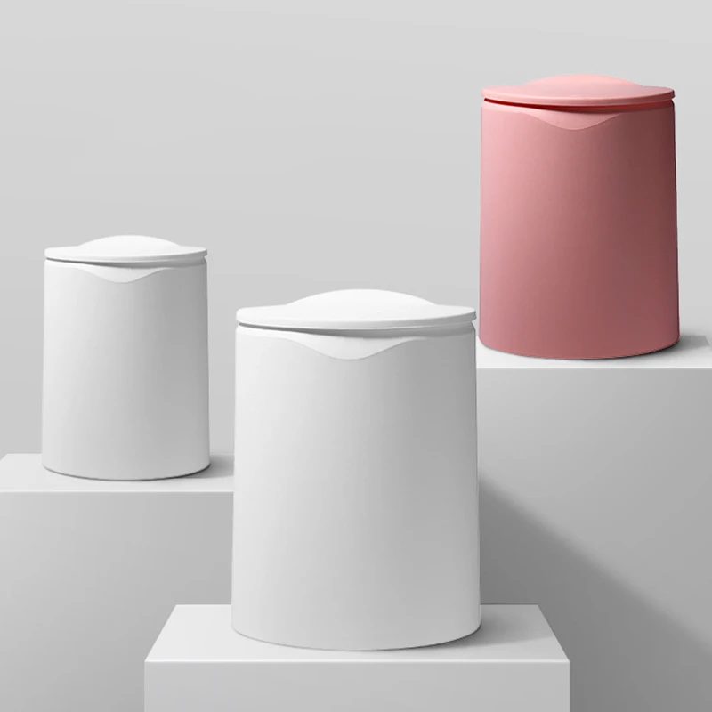 

8/12L Trash Can Household Bathroom Toilet Waterproof Waste Bin with Lid Dustbin Large Capacity Kitchen Garbage Bucket Trash Bin