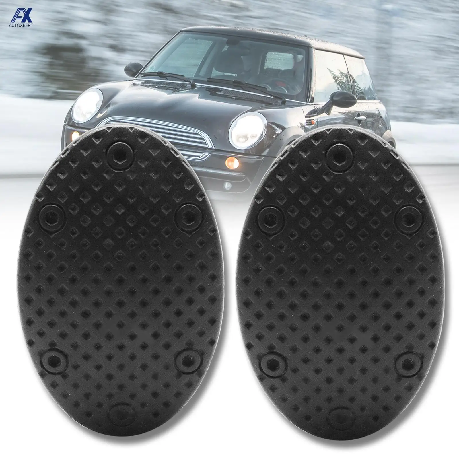 2PCS For Mini Cooper One S R50 R53 R55 R56 R60 F55 F56 F54 Countryman Clubman Accessories Clutch Brake Rubber Pedal Covers Pads