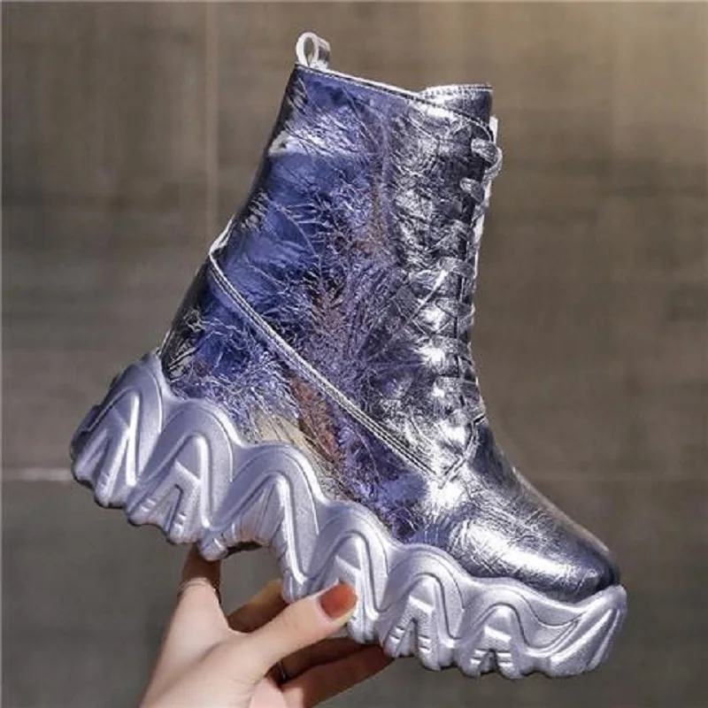 

Спортивная обувь из хлопка, женская зимняя обувь с высоким верхом и бархатной подкладкой, новая обувь на платформе с внутренней высотой, сти...