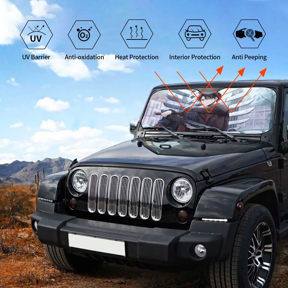 Забавный солнцезащитный козырек для лобового стекла Levi 70x130 см автомобильные