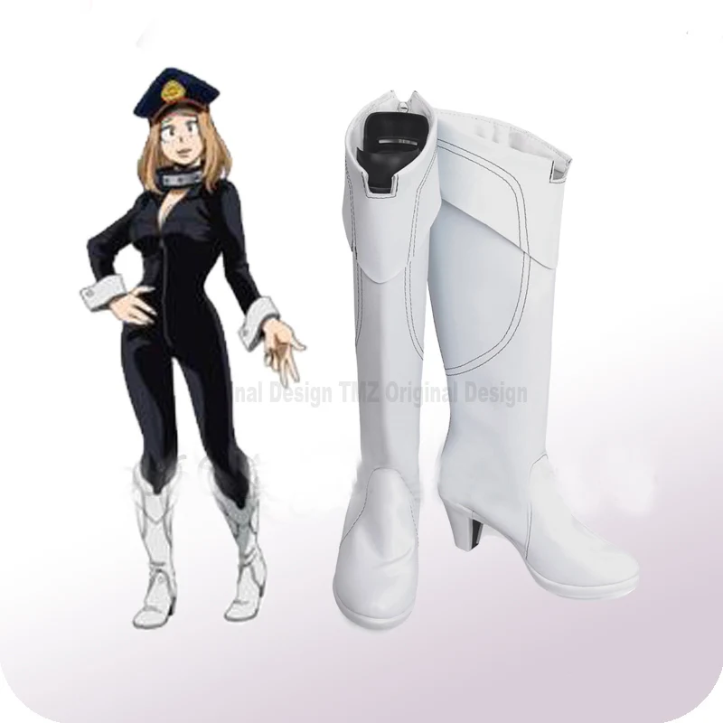 

My Hero Academia Boku No Hero Academia Camie Utsushimi White Cosplay Shoes Boots Halloween Party Cosplay Costume Accessories