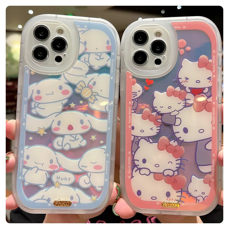 Kawaii Sanrio Iphone чехол Hello Kittys Cinnamoroll аниме силиконовый для телефона Iphone11 12 13 Xr Pro Max
