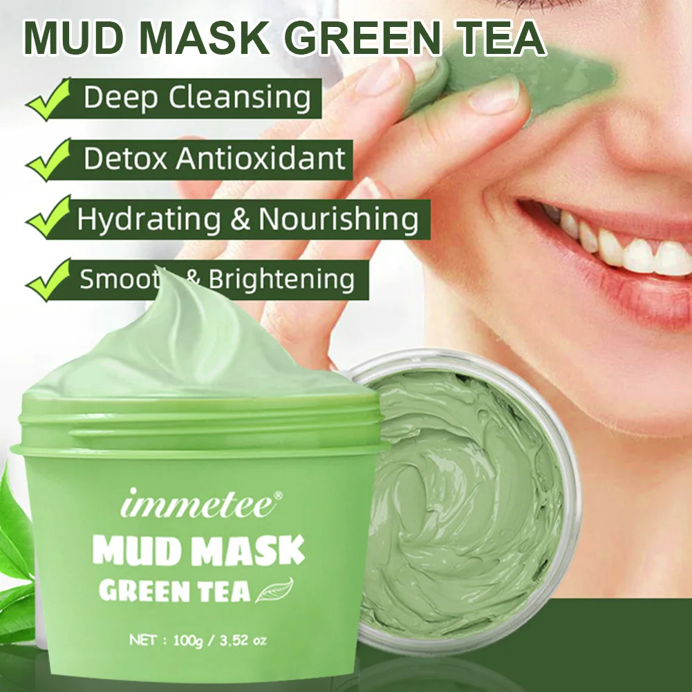 

Green Tea Mask Solid Face Mask Stick Oil Control Moisturizing Cleansing Mask Acne Treatment Remove Pores Blackhead Clay Mask