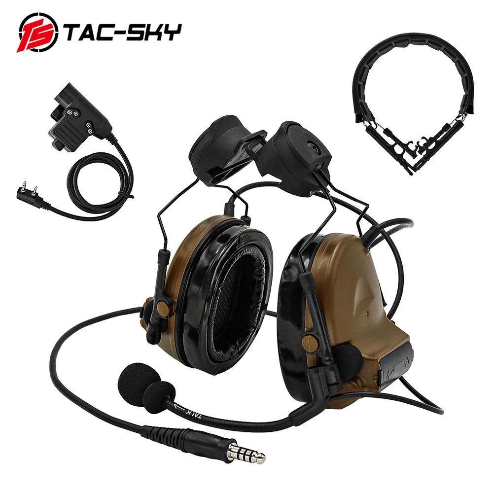 TAC-SKY тактическая гарнитура COMTAC II крепление для шлема наушники страйкбола