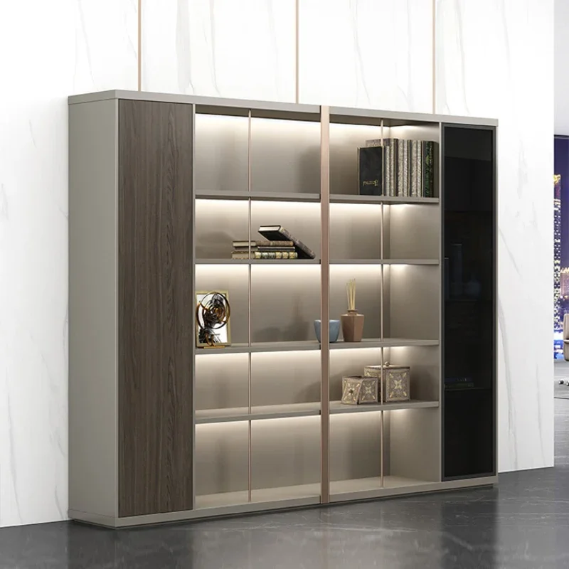 Шкафы для хранения Curio гостиной стеклянный офисный винный кухонный шкаф-витрина