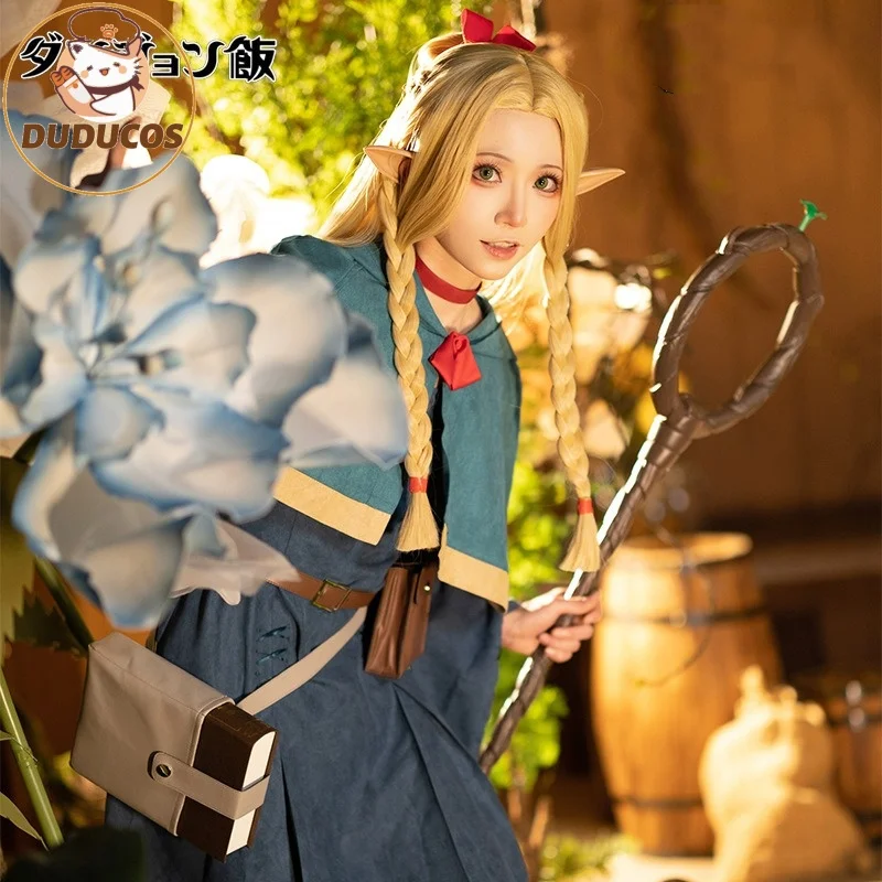 Marcille Косплей Аниме Delicious in Dungeon Костюм Donato Платье для ролевых игр Сумка Женская