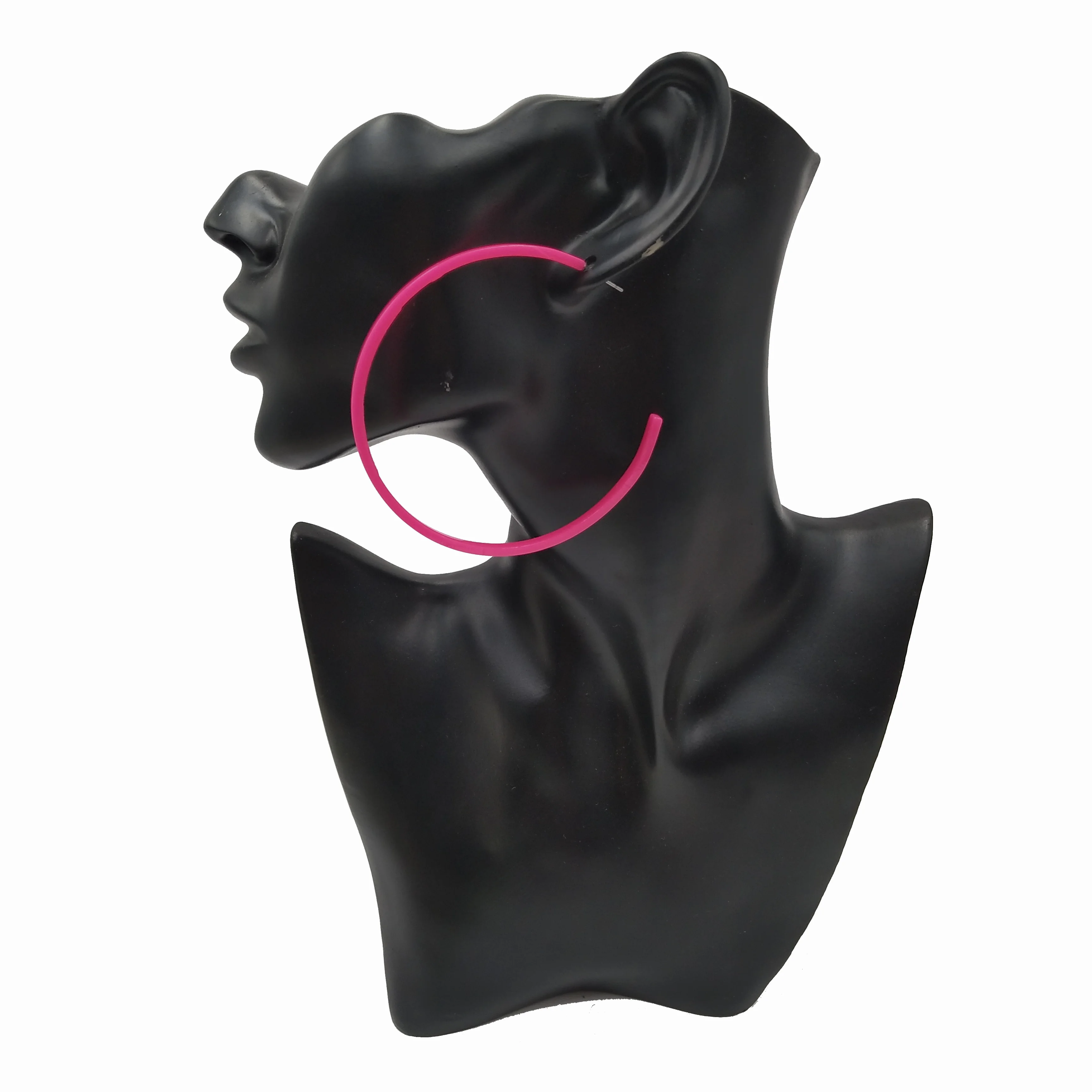 Большие круглые серьги-кольца из акриловой смолы для женщин 3 цвета открытые