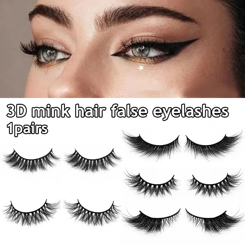 

Wispy Long Lash Extension 3D Winged Eyelash False Eyelashes End Eye Elongated Mink Eyelashes Eye Makeup