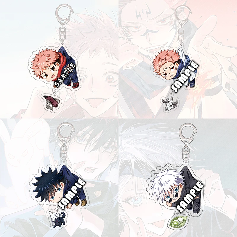 Брелок для ключей в стиле аниме, аксессуар для рюкзака, Gojo Satoru Yuji Itadori Fushiguro Megumi Ryomen Sukuna