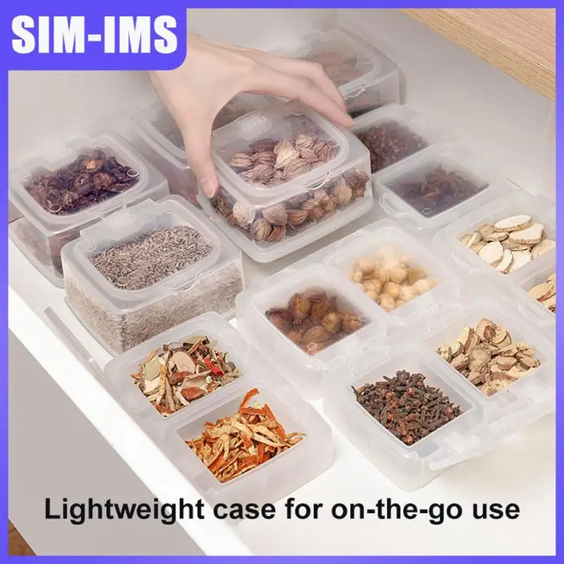 

Plastic Spices Sub-package Food Storage Containers With Lid Spices Boxes For Kitchen Grain Dried Fruit Snacks Moisture-proof