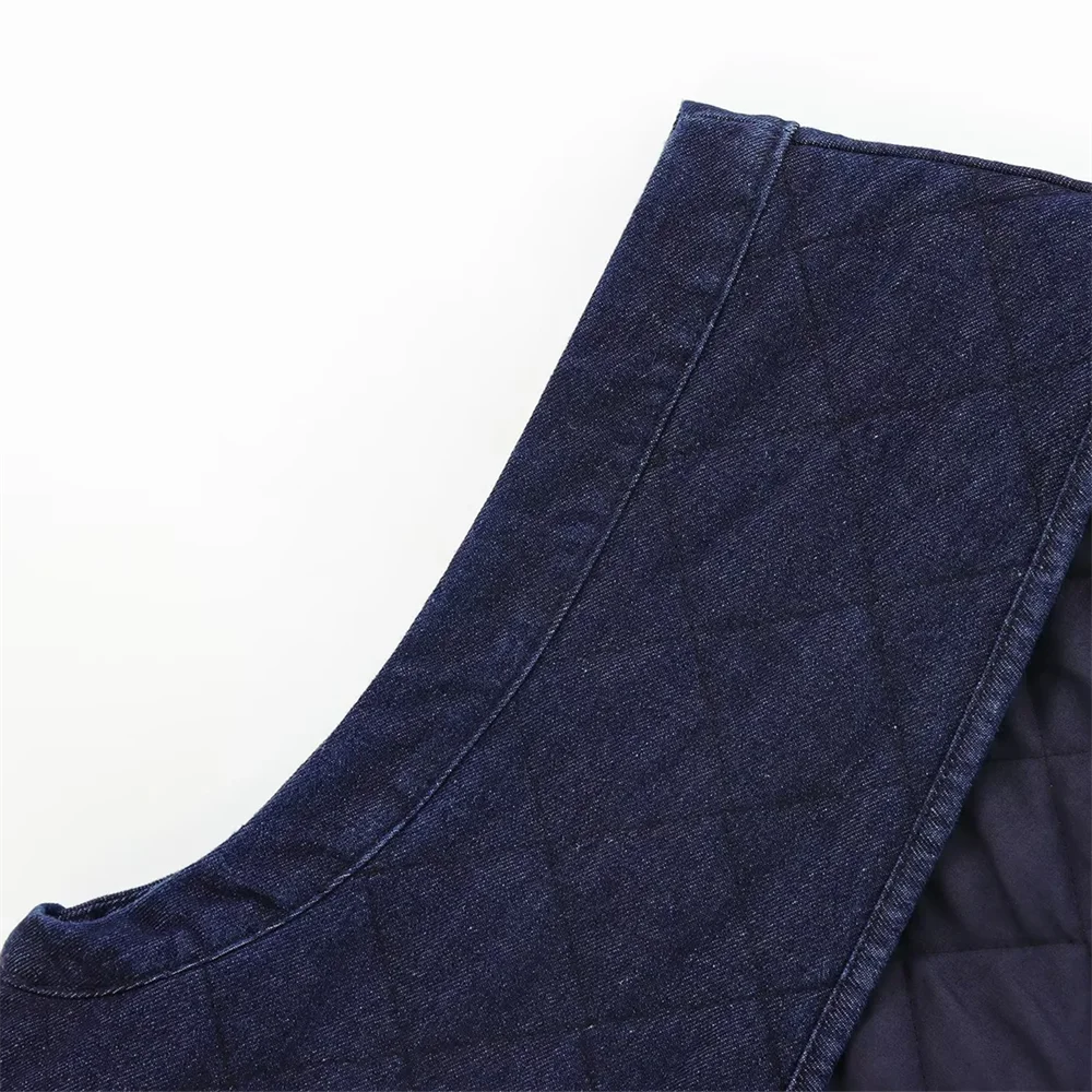 Осень/зима 2023 новый продукт женская повседневная джинсовая юбка без рукавов в