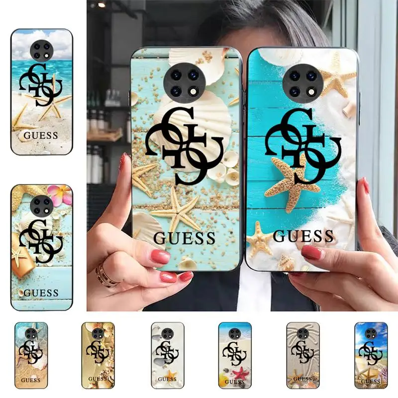 

Blue Wood Seashells Sea Star Brand Guess Phone Case For Redmi 9 5 S2 K30pro Silicone Fundas for Redmi 8 7 7A note 5 5A