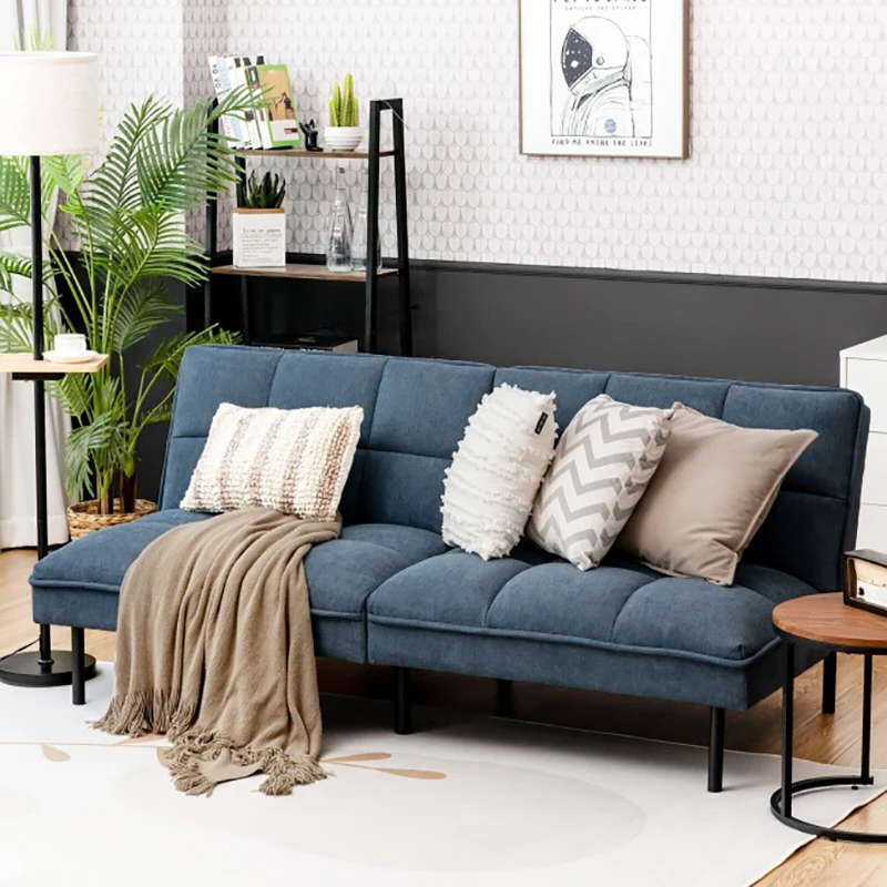 

Convertible Fabric Sofa Bed with 3-Level Adjustable Backrest Angle Living Room Furniture Sofa Cum Bed Lounge Sofas