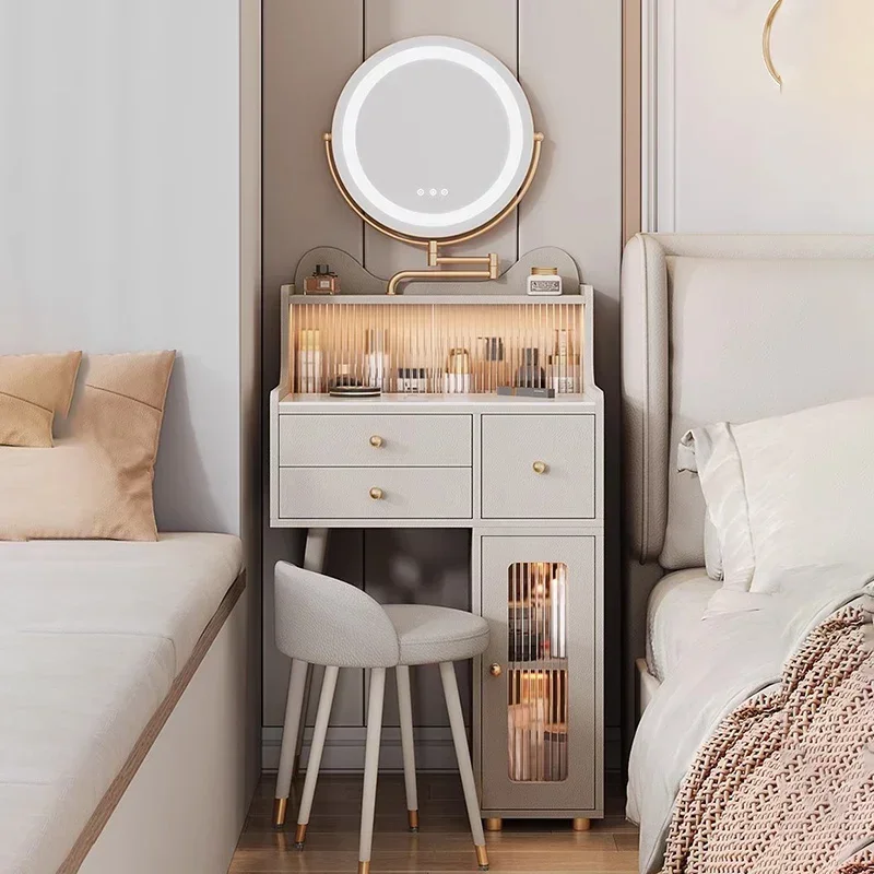 

Минималистичный столик под раковину для хранения, макияжный уголок, современный маленький косметический стол, стул, ночные столики, стол, мебель для грузовиков LJ50DT