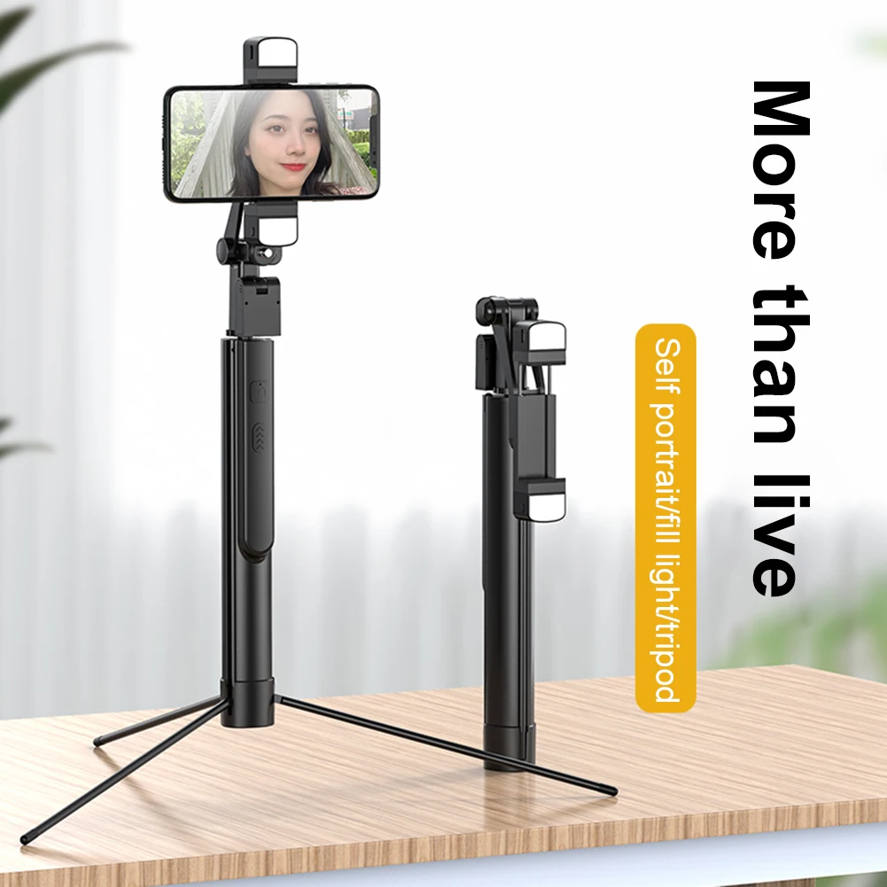 

66inch Phone Holder Bluetooth-compatible Portable Cellphone Tripod 360 Detachable Fill Light for Video Recording/Vlogging/Selfie