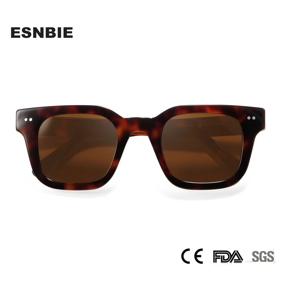 Chim 004 Designer Black Acetate Large Sunglasses For Men Women'S Polarized Square Frame Eyewear Flat UV400 Protection Shades