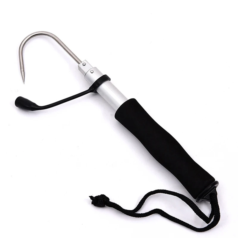 

PRO BEROS 60cm Retractable EVA Handle Sea Telescopic Fishing Gaff Hooks Aluminum Alloy Fish Gaff Stainless Outdoor Fishing Spear