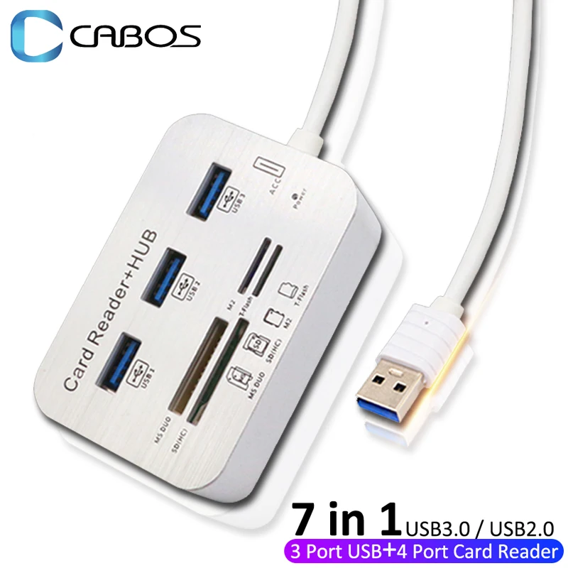 USB 3.0 HUB Card Reader 3 Ports Multi Splitter Card Reader For Laptop PC Macbook Pro High Speed With MS/SD/M2/TF USB 2.0 Adapter