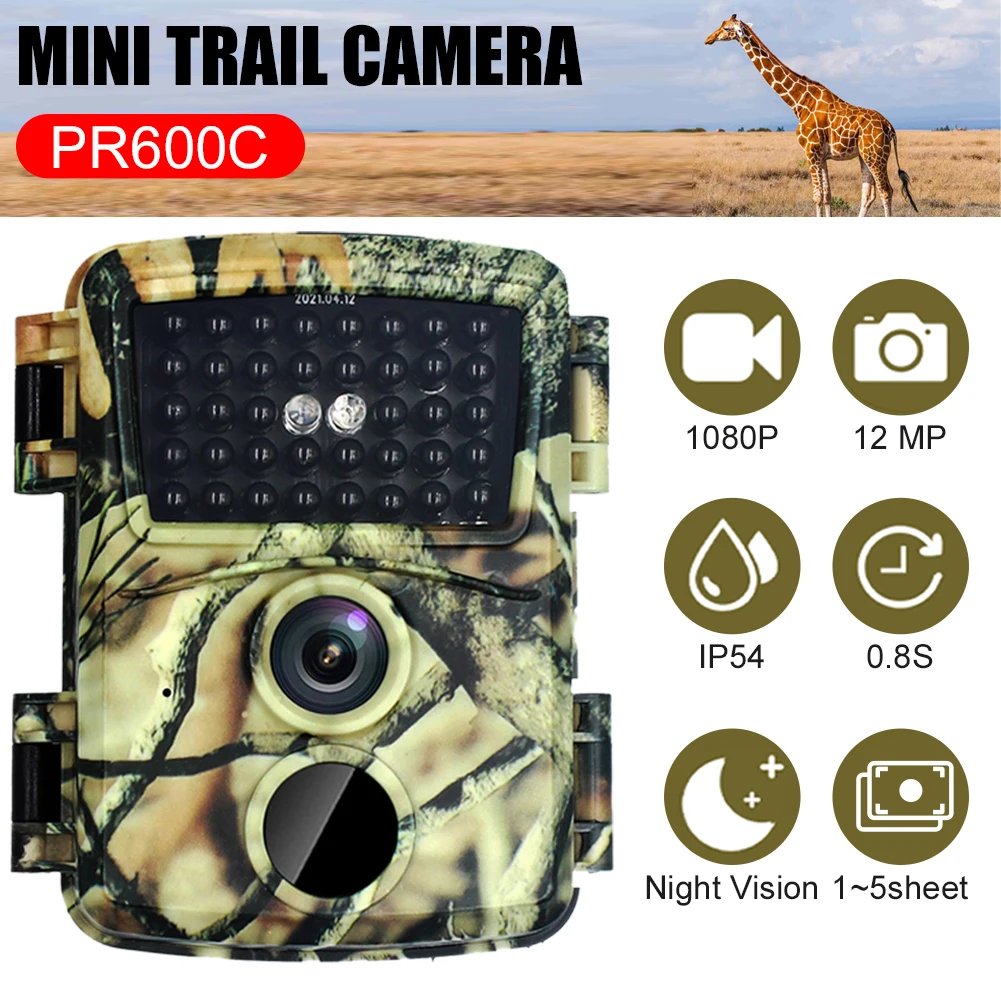 

Mini Trail Hunting Camera 20MP 1080P Wildlife Forest Animal Cameras Wild Hunter Cam Mini600 Photo Trap Surveillance Tracking