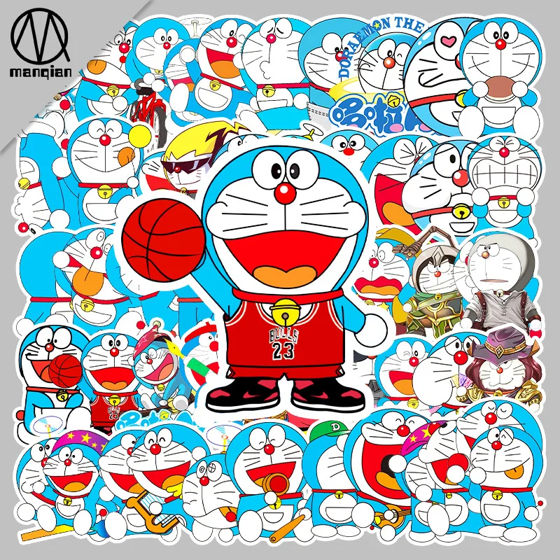 

50PCS Doraemon Riman Cartoon Suitcase Sticker Suitcase Scooter Guitar Decoration Car Waterproof Sticker