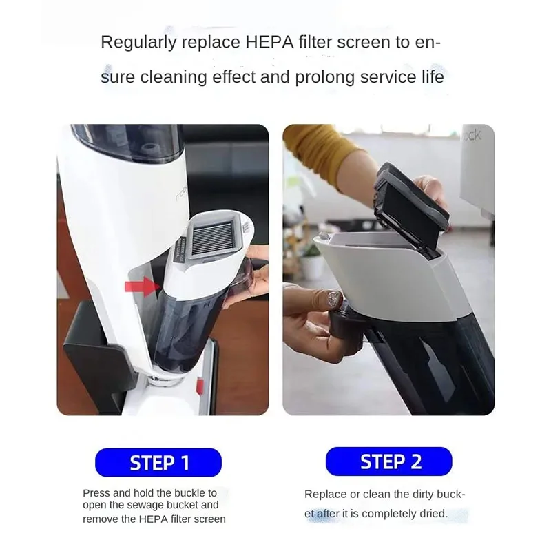 Моющийся фильтр HEPA для робота-пылесоса Xiaomi Roborock DYAD U10 WD1S1A основная щетка пола