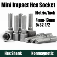 4mm 13mm 532 12 36mm mini impact hex socket hex shank screw nut driver metric inch electric screwdriver drill bit adapter tool