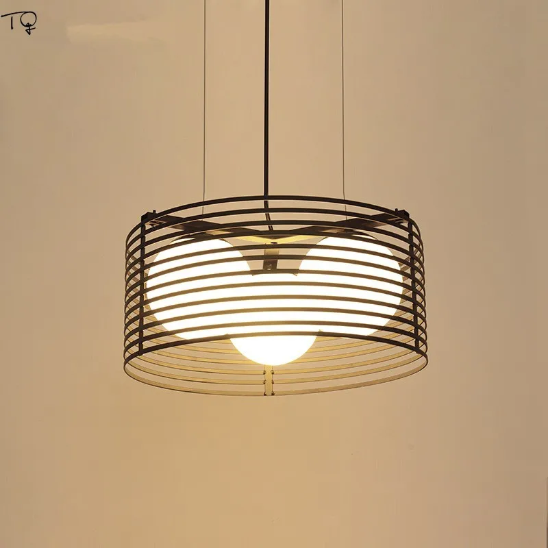 Nordic современный простой круглый потолочный светильник круглая железная сетка