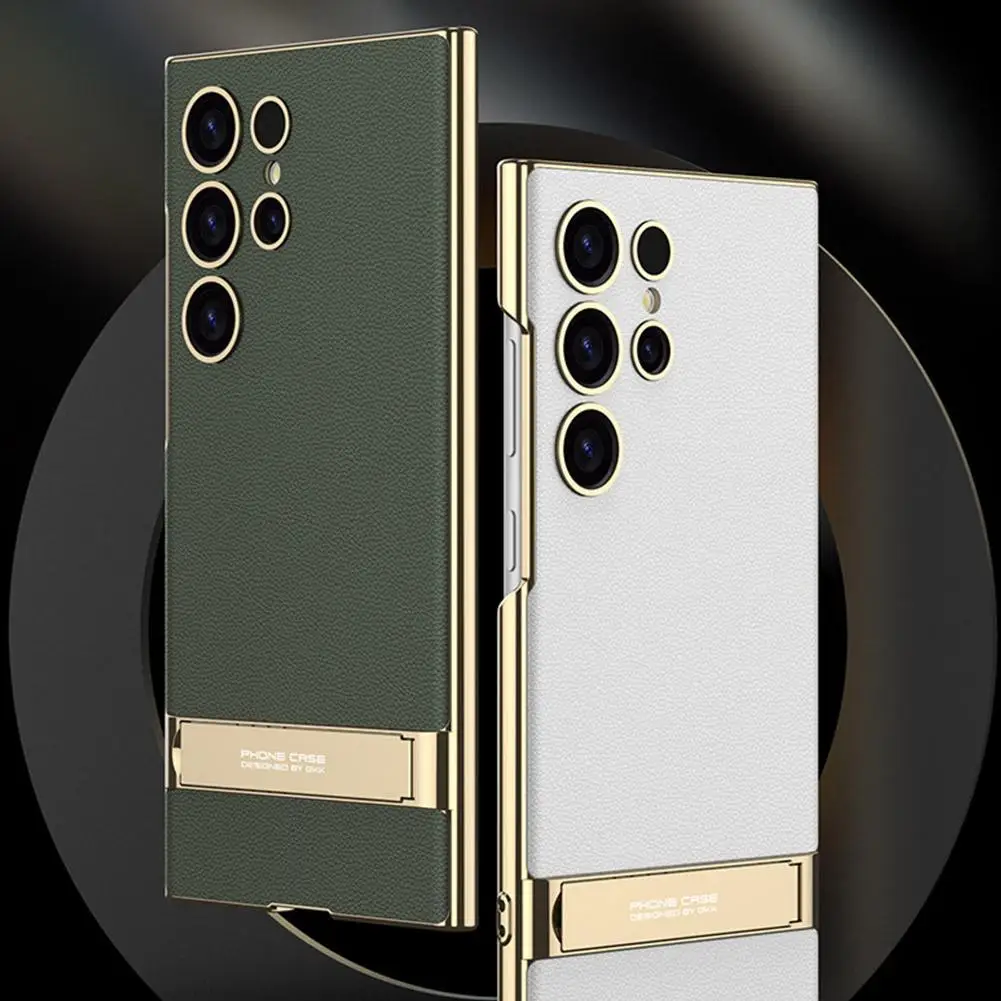 Новый чехол для телефона с гальваническим покрытием простой кожаный защитный