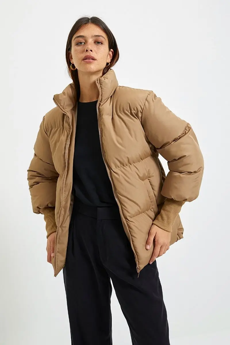 

Mink Oversize Ribana detailed inflatable coat