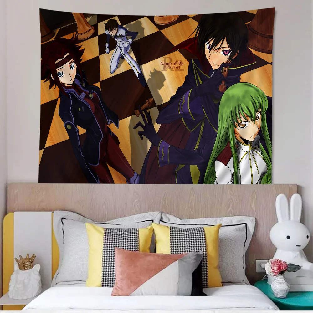 Anime Julius Kingsley C-codes-G-Geass Cartoon Tapestry For Living Room Home Dorm Decor INS