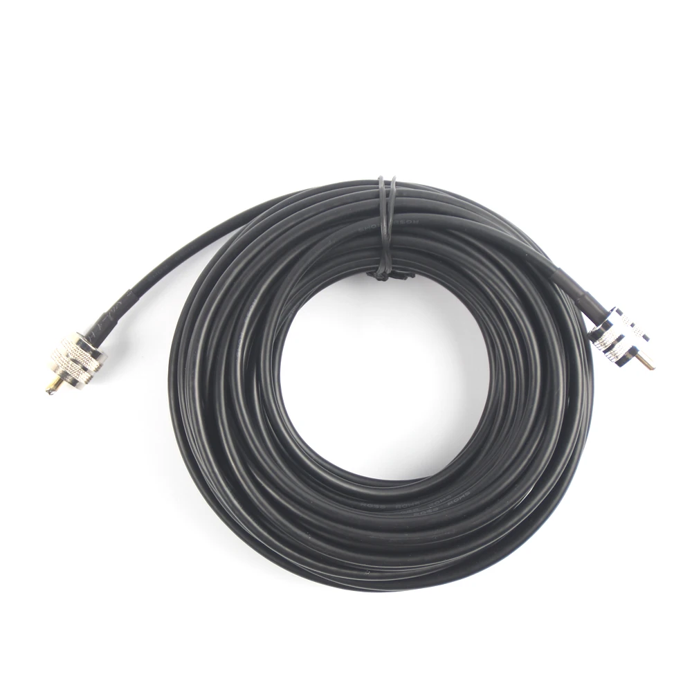 Gtwoilt 50 ft RG58 coax coaxial UHF PL-259 connectors amateur ham CB radio antenna cable