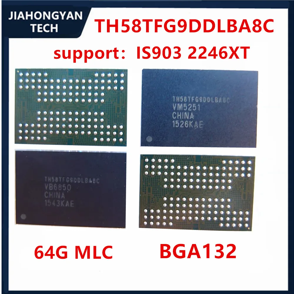 Микросхема памяти TH58TFG9DDLBA8C для Toshiba 64G ML BGA132 с поддержкой IS903 2246XT