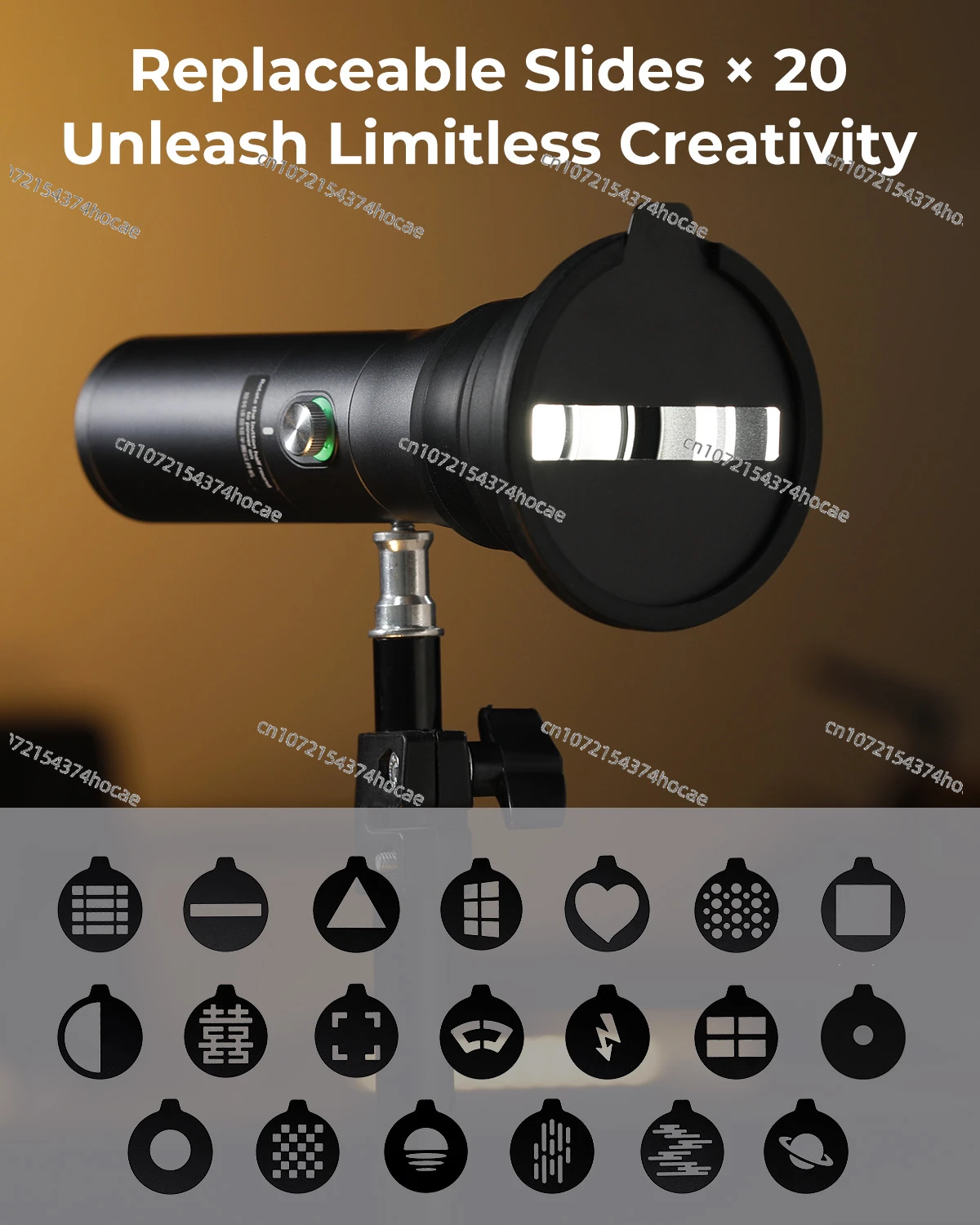 Портативный фокусируемый светодиодный светильник RF 10C с более 20 световыми