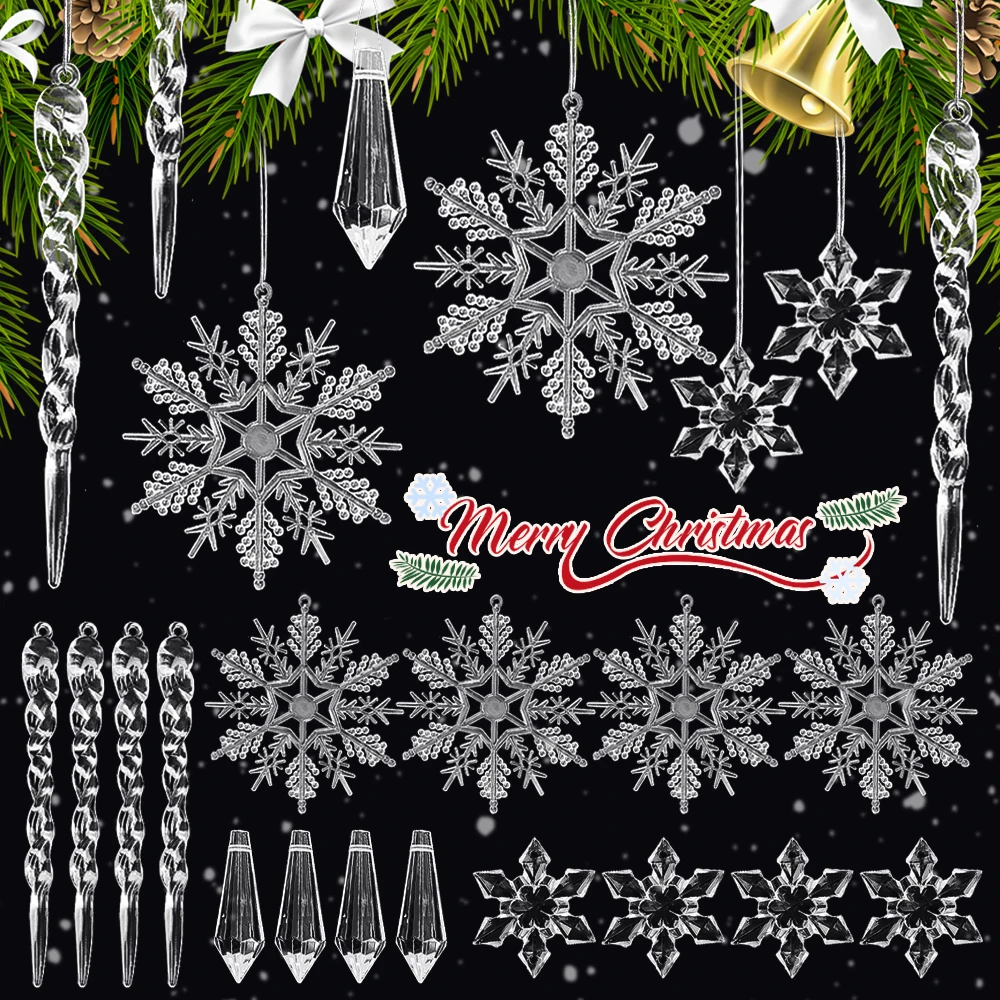 Хрустальные рождественские украшения для ёлочных украшений