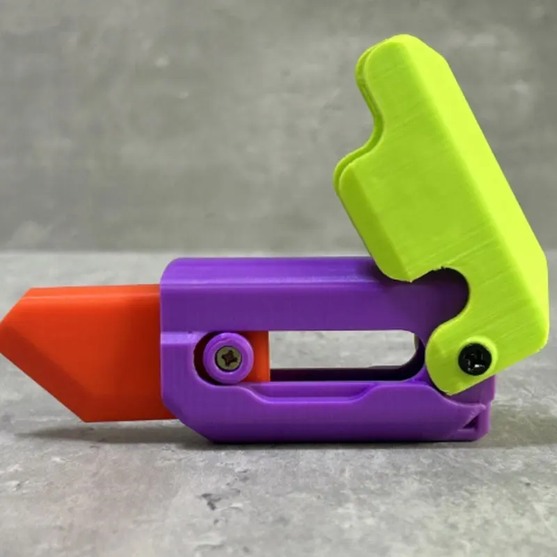 

3D гравитационный нож, нож для моркови, декомпрессионный, с нажимной картой, маленькая игрушка, 3D печать, Гравитационный нож, нож для моркови, подарок для детей, бойфренд
