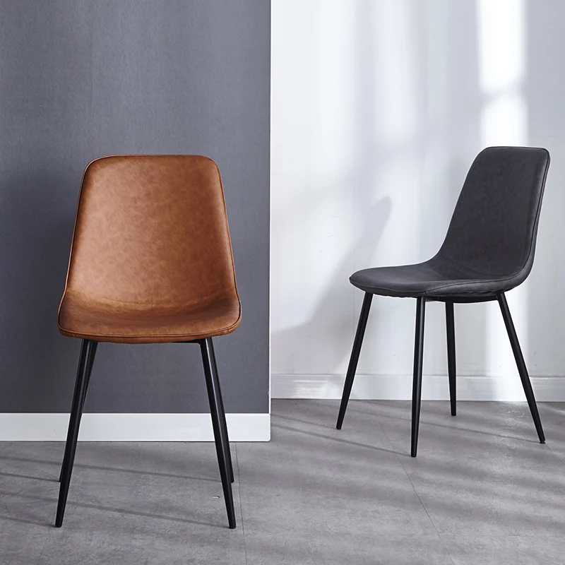 

Italian Luxury Dining Chairs Modern Black Metal Legs Designer Lounge Dining Chairs Nordic Ergonomic Sedie Home Furniture GXR46XP