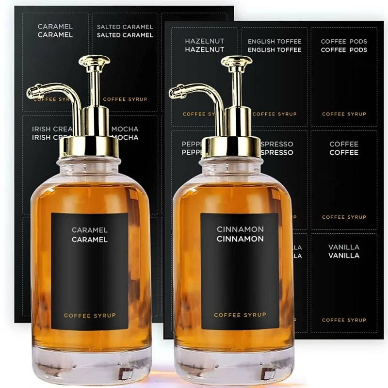 

500ml Clear Glass Oil Dispenser Bottle for Condiment Leak-Proof Set of 2