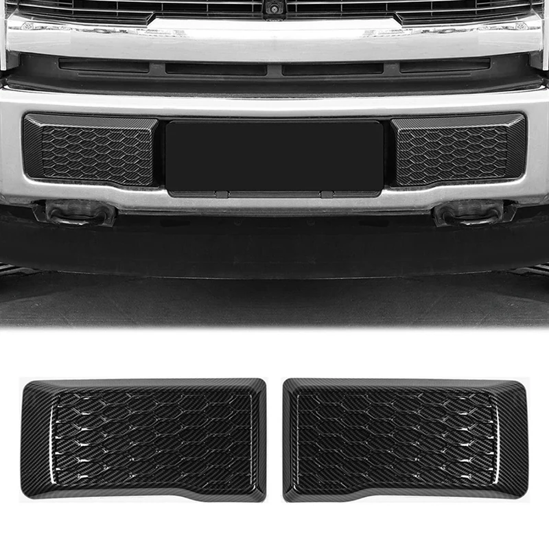 

1 пара защитных накладок на передний бампер из углеродного волокна, крышка, отделочные детали для Ford F150 2015-2020, сменные внешние левые и правые