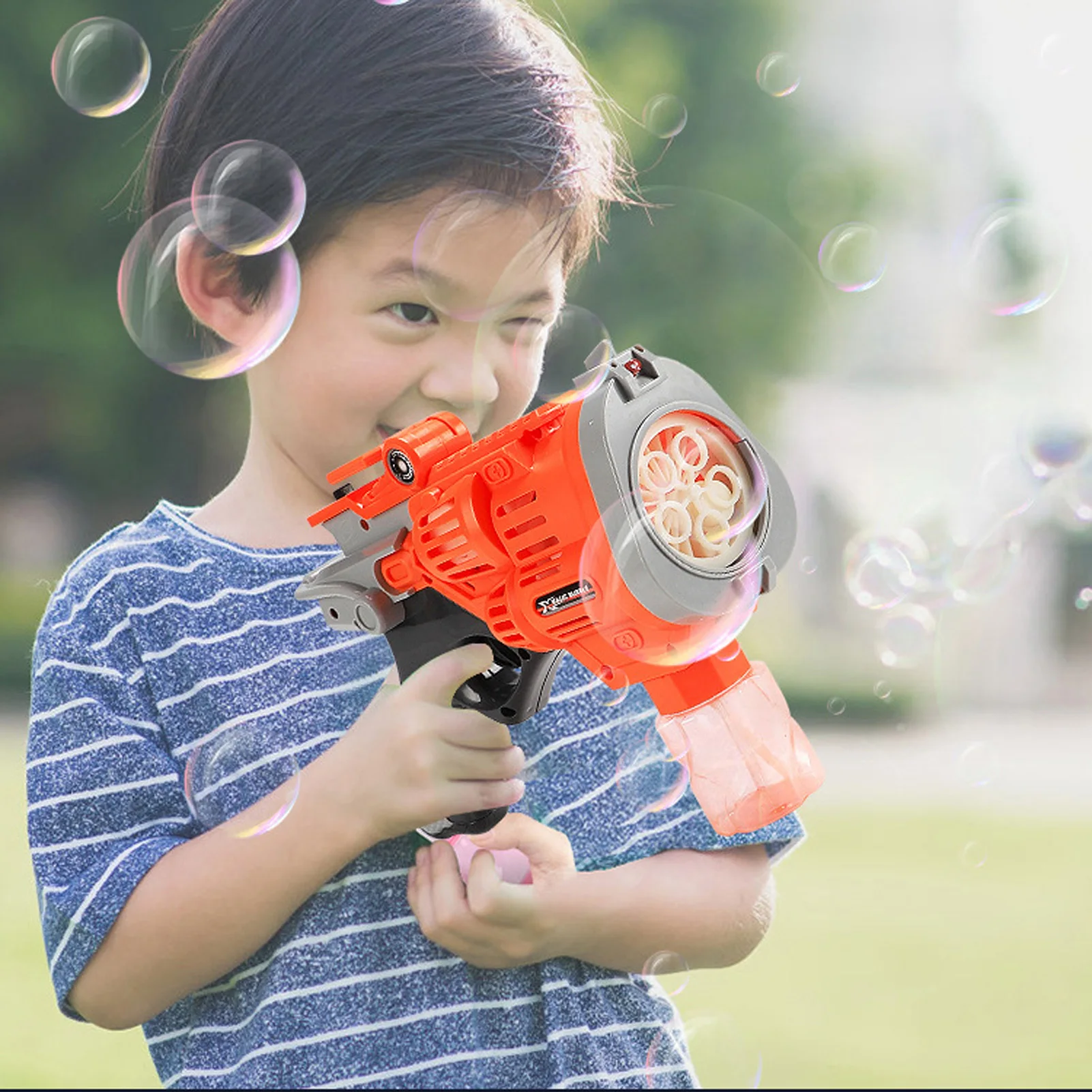 

Bubble Blaster Electronic Bubble Blaster 5-hole Bubble Blaster With Light ＆ Sound Electronic Bubble Blower Bubble Machine For