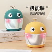 small whale desktop trash can light luxury style cute mini office table coffee table storage bucket small table bucket