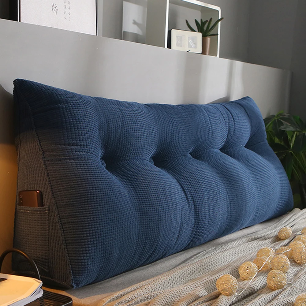 

Bed Triangular Cushion Chair Bedside Lumbar Chair Backrest Lounger Removable Living Room Sofa Pillow Household Decor Coussin