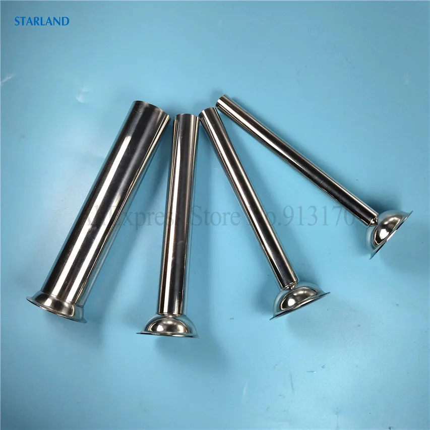 

4 Pieces Sausage Stuffer Nozzles Sausage Filling Tubes Meat Filler Funnels Stainless Steel Length 19cm
