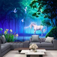 psychedelic unicorn forest home decoration tapestry wall hanging background wall cloth camping tent travel mattre