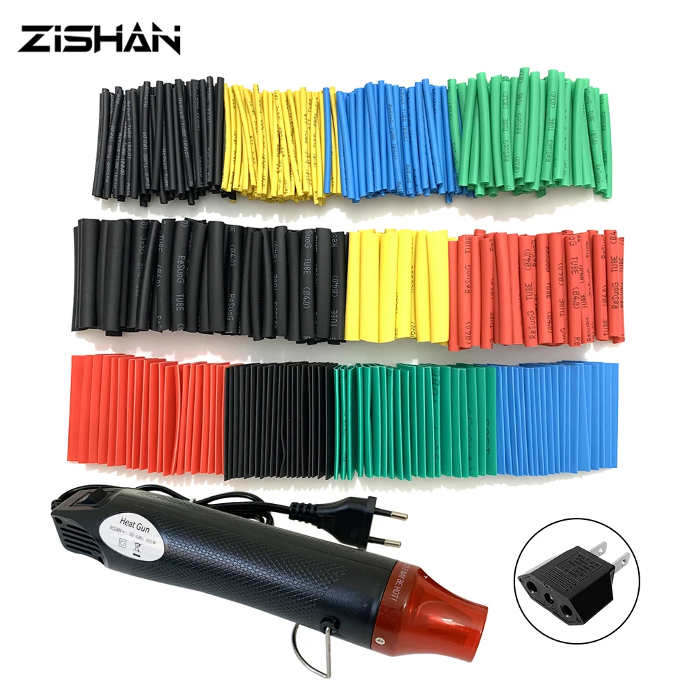 

ZIShan 127/328/530PCS Polyolefin Shrinking Assorted Heat Shrink Tube Wire Cable Insulated Sleeving Tubing Set 2:1