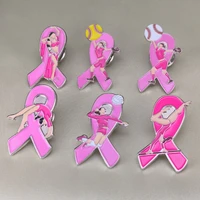 breast cancer awareness fight cowgirl boots girls hockey softball volleyball gymnast flip belly dancer pink ribbon lapel pins