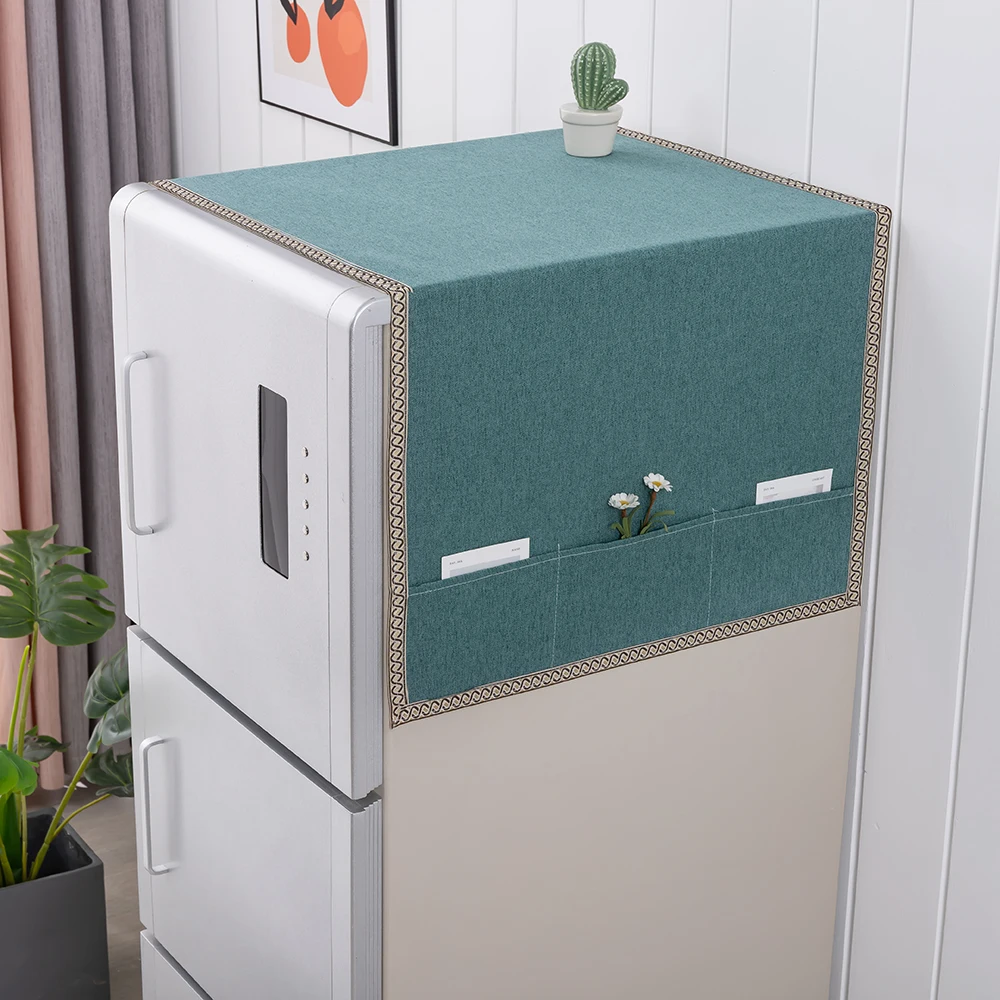 

European 53x140cm Multipurpose Refrigerator Cloth Fridge Towel Single Door Refrigerator Dust Cover Washing Machine Cover Towel