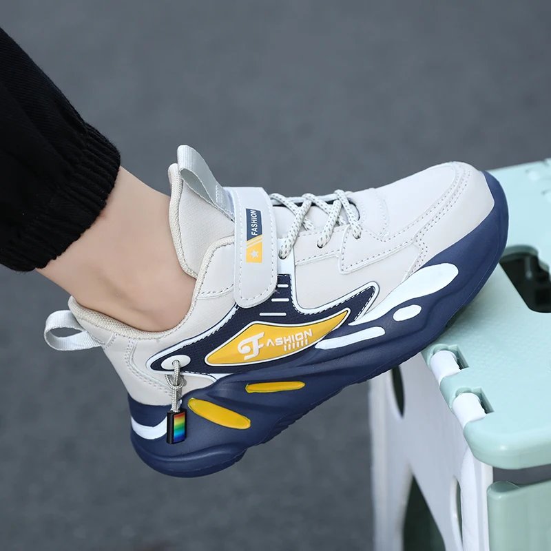 SENAGE Quality Children Sneakers Casual Shoes for Boys Leather Comfortable Running Sports Shoes Fashion Kids Girls Flat Shoes