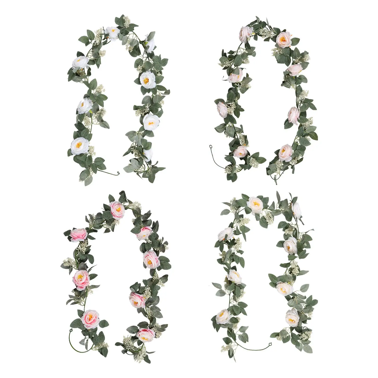 

Искусственные цветы Camellias лозы подвесная зеленая стена из виноградных лоз висящий цветок для домашней церемонии стены Вечерние